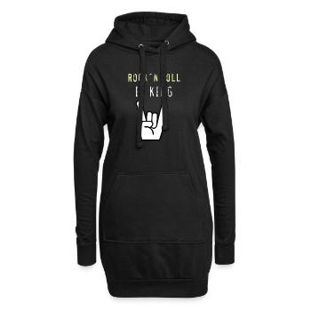Rock_n_Roll_is_King - Sweat-shirt à capuche long Femme - noir - Devant