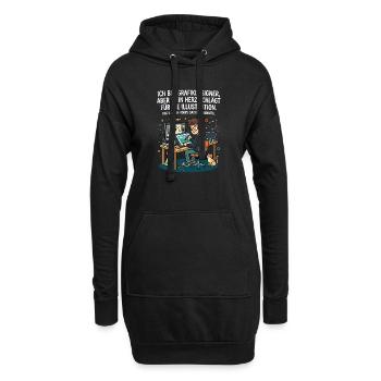 Grafikdesigner Illustration Leidenschaft - Hoodie-Kleid - Schwarz - Vorne