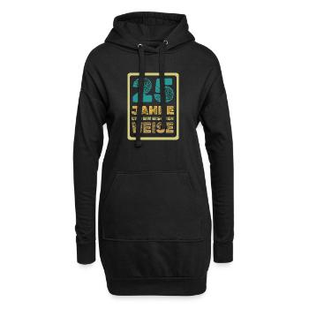 25 Jahre und ein bisschen Weise - Hoodie-Kleid - Schwarz - Vorne