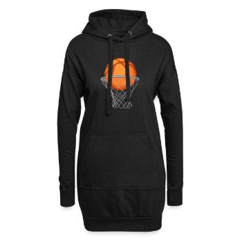 Explosion de panier de basket-ball - Sweat-shirt à capuche long Femme - noir - Devant