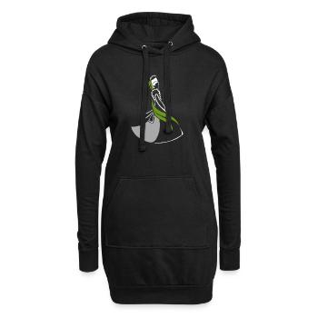 SERBSKA NJEWJESTA - Sweat-shirt à capuche long Femme - noir - Devant