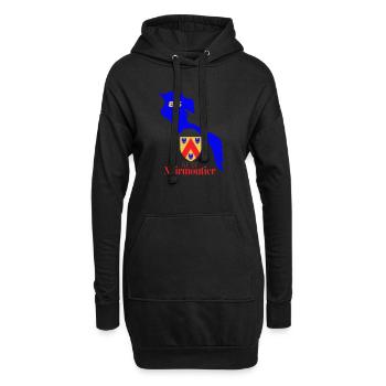 Île de Noirmoutier - Sweat-shirt à capuche long Femme - noir - Devant