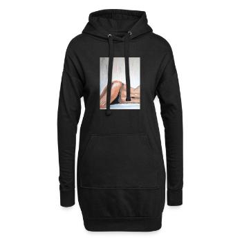 Impressionniste nu allongé - Sweat-shirt à capuche long Femme - noir - Devant