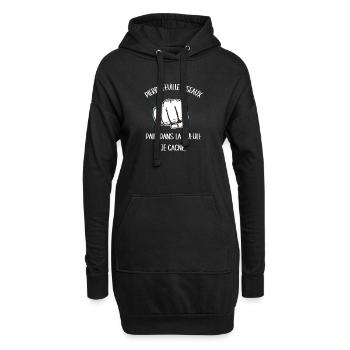 pain dans la gueule - Sweat-shirt à capuche long Femme - noir - Devant
