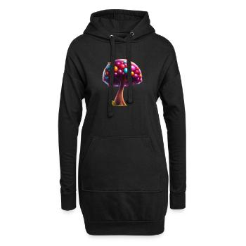 Süßigkeiten Baum - Hoodie-Kleid - Schwarz - Vorne