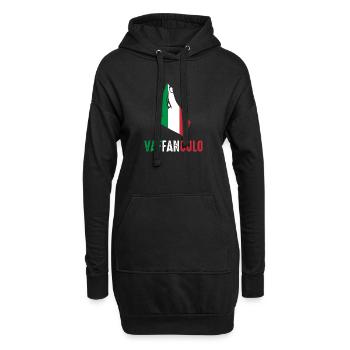 Italien Italiener Vaffanculo - Hoodie-Kleid - Schwarz - Vorne