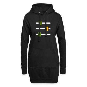 Console de mixage - Sweat-shirt à capuche long Femme - noir - Devant