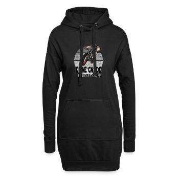 Fahrradfahrer Kurierfahrer Kurierfahrerin Waden - Hoodie-Kleid - Schwarz - Vorne