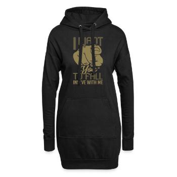 Zeigefinger Ich Will Dass Du Dich Verliebst - Hoodie-Kleid - Schwarz - Vorne