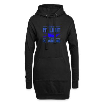 Airplane The Sky Is Not My Limit Pilot - Hoodie-Kleid - Schwarz - Vorne