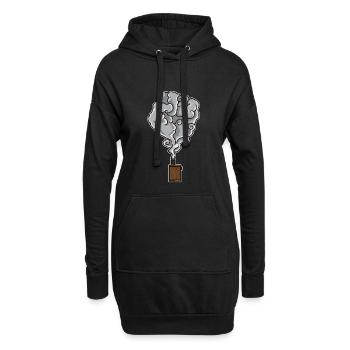 Vaping Fist Illustration | Cloud Chaser Unite Vape - Sweat-shirt à capuche long Femme - noir - Devant