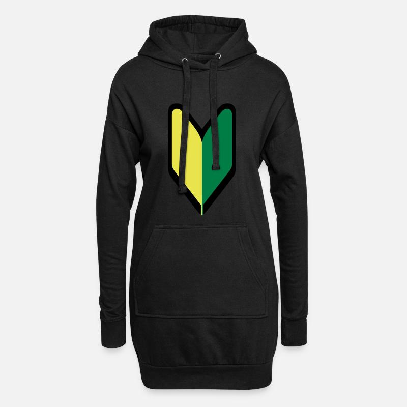 Wakaba Shoshinsha Mark - Hoodie-Kleid - Schwarz
