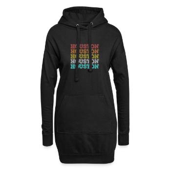 Houston Retro - Hoodie-Kleid - Schwarz - Vorne