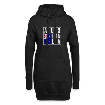 Australien - Hoodie-Kleid - Schwarz - Vorne