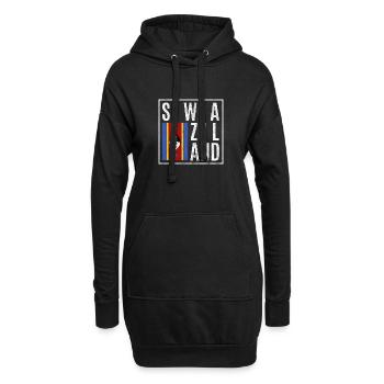 Swaziland - Sweat-shirt à capuche long Femme - noir - Devant