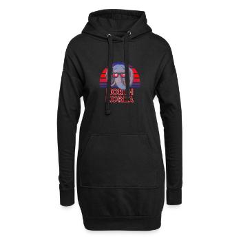 Corée du Nord - Sweat-shirt à capuche long Femme - noir - Devant