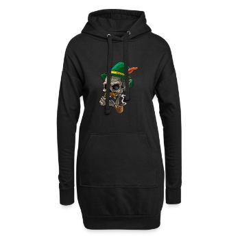 Lausbua Lausbub Lederhosen Trachten - Sweat-shirt à capuche long Femme - noir - Devant