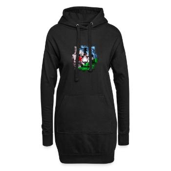 Dschibuti - Hoodie-Kleid - Schwarz - Vorne