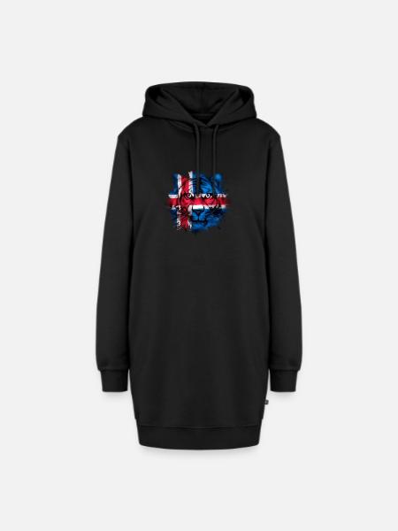 Island - Hoodie-Kleid - Schwarz