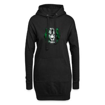Nigéria - Sweat-shirt à capuche long Femme - noir - Devant