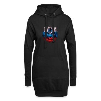 Slowenien - Hoodie-Kleid - Schwarz - Vorne