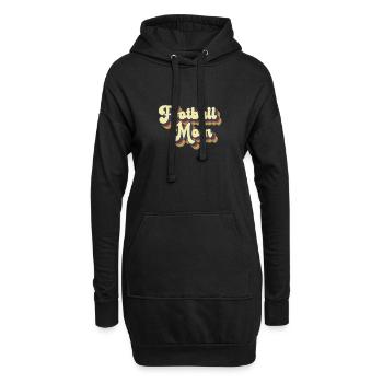 Football Mom Mama Vintage Women Mother's Day - Hoodie-Kleid - Schwarz - Vorne