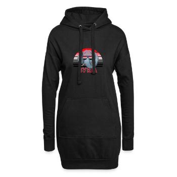 Syrien - Hoodie-Kleid - Schwarz - Vorne