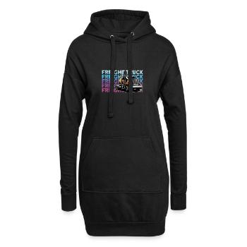 Camionneur Diesel Big Rig Semi-Remorque Camion Chauffeur - Sweat-shirt à capuche long Femme - noir - Devant