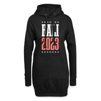 Bali 2023 - Hoodie-Kleid - Schwarz - Vorne