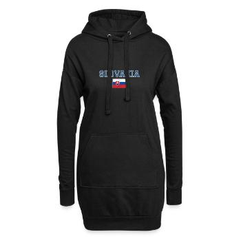 Slowakei - Hoodie-Kleid - Schwarz - Vorne