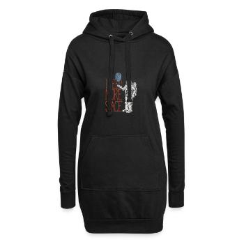 I Need More Space - Hoodie-Kleid - Schwarz - Vorne