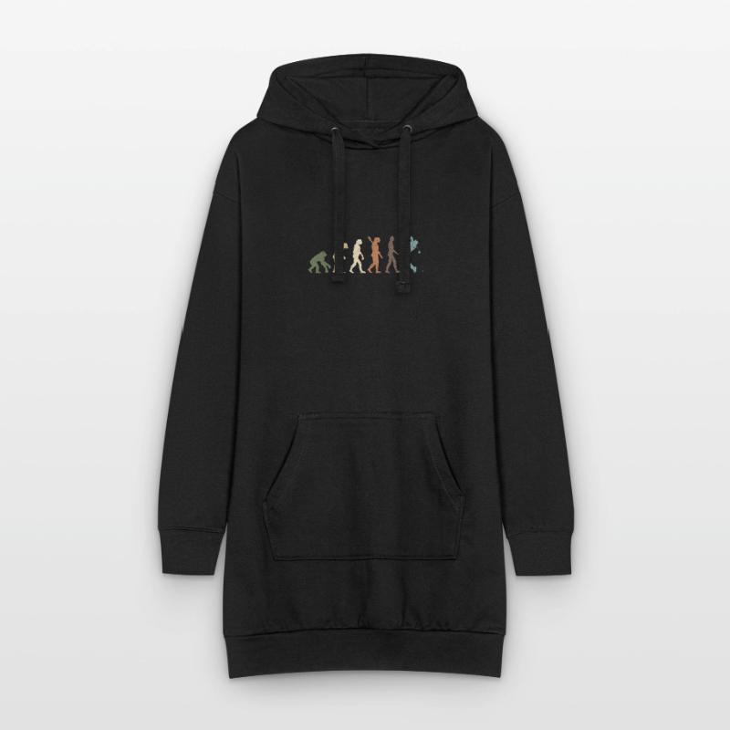 Drôle d’évolution rétro de Man Golf Sweat-shirt à capuche long Femme