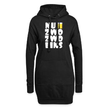 null zwo zwo eins 0221 Köln Outfit Kölle Cologne - Hoodie-Kleid - Schwarz - Vorne