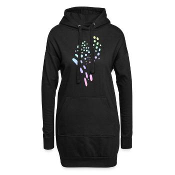 Jugendstil Tribal - Hoodie-Kleid - Schwarz - Vorne