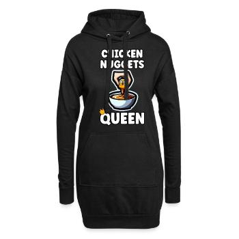 Chicken Nuggets Queen Zitat Chicken Nuggets Girl - Hoodie-Kleid - Schwarz - Vorne