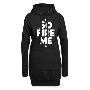 So Fire Me 9 - Hoodie-Kleid - Schwarz - Vorne