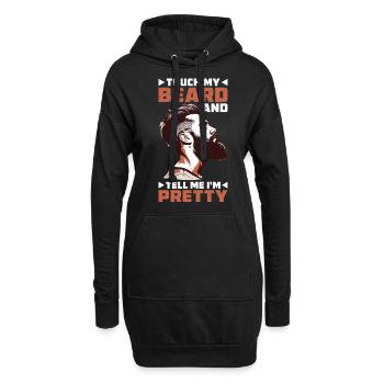 Touch My Beard And Tell Me I'm Pretty 13 - Hoodie-Kleid - Schwarz - Vorne