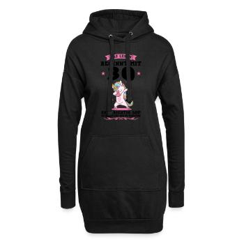 30. Geburtstag Einhorn 30 Jahre alt Geschenk - Hoodie-Kleid - Schwarz - Vorne