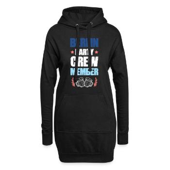 Berlin Party Crew - Hoodie-Kleid - Schwarz - Vorne