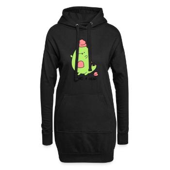 Dinosaure - Sweat-shirt à capuche long Femme - noir - Devant
