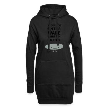 Sei ein Stein! - Hoodie-Kleid - Schwarz - Vorne