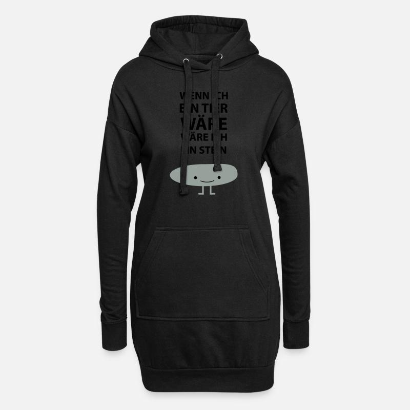 Sei ein Stein! - Hoodie-Kleid - Schwarz