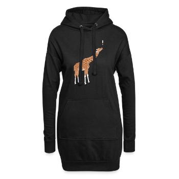 giraffe - Sweat-shirt à capuche long Femme - noir - Devant