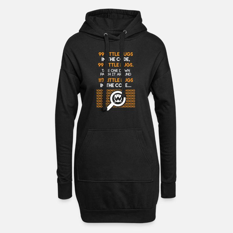 99 kleine Fehler im Code Funny Coding - Hoodie-Kleid - Schwarz