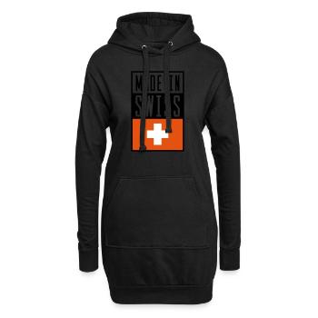 swiss made in - Hoodie-Kleid - Schwarz - Vorne