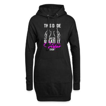 Ce mec a la plus grande sœur de tous les temps! - Sweat-shirt à capuche long Femme - noir - Devant