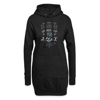 cadeau d’anniversaire cadeau amusant astronomie tshirt art - Sweat-shirt à capuche long Femme - noir - Devant