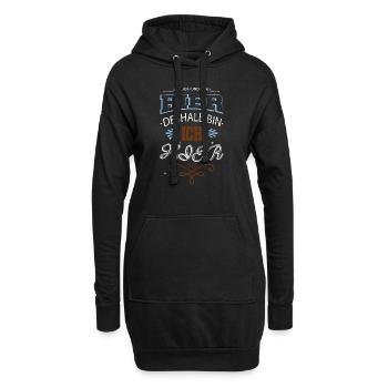 geburtstagsgeschenkidee kneipensport bier - Hoodie-Kleid - Schwarz - Vorne