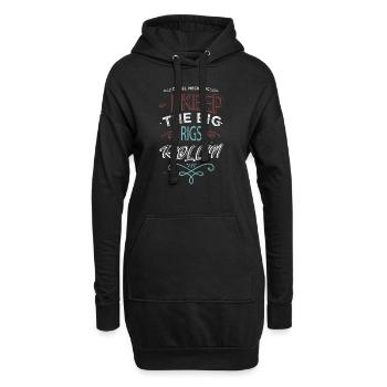 baseballsweatshirt baseballshirt - Hoodie-Kleid - Schwarz - Vorne