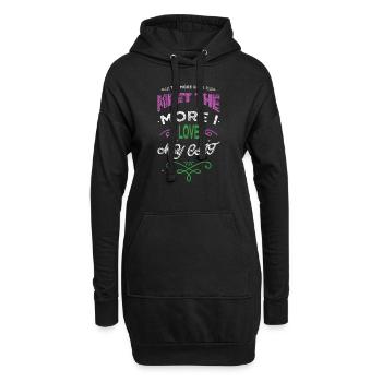 kitty avogato joke sayings cat flag tshirts - Hoodie-Kleid - Schwarz - Vorne